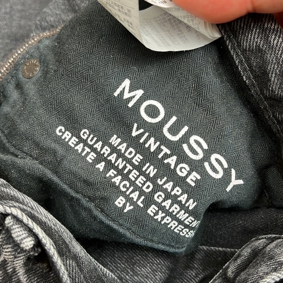 MOUSSY VINTAGE MV Odessa Wide Straight Jeans Black, SIZE 30 0894 - Picture 11 of 13
